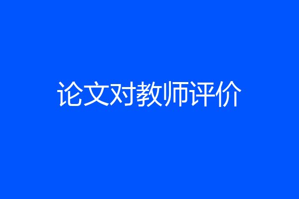 论文对教师评价