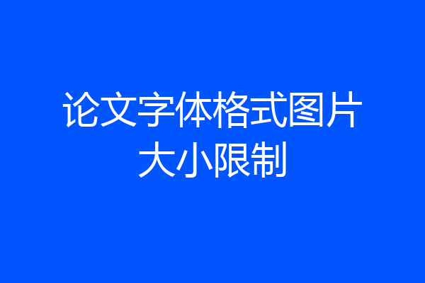 论文字体格式图片大小限制