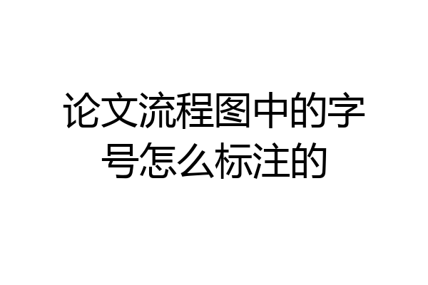 论文流程图中的字号怎么标注的