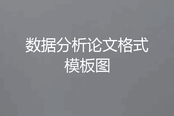 数据分析论文格式模板图