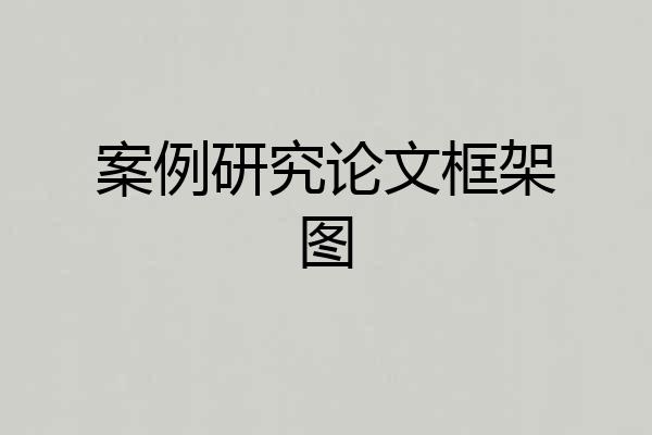 案例研究论文框架图
