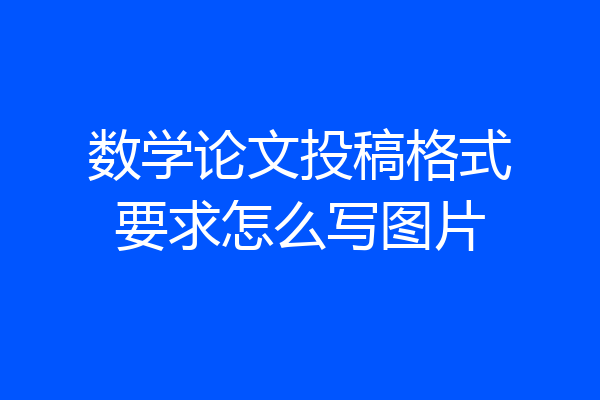 数学论文投稿格式要求怎么写图片