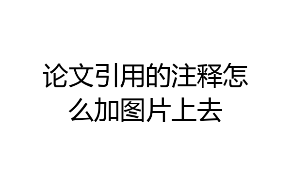论文引用的注释怎么加图片上去