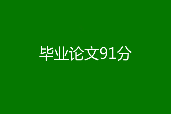 毕业论文91分
