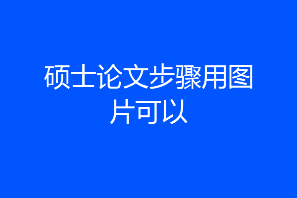 硕士论文步骤用图片可以