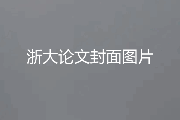 浙大论文封面图片