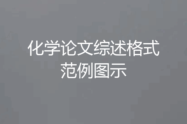 化学论文综述格式范例图示