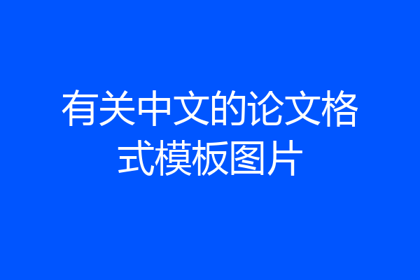 有关中文的论文格式模板图片