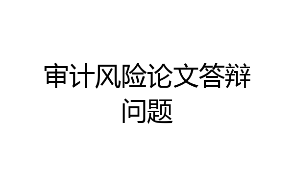 审计风险论文答辩问题