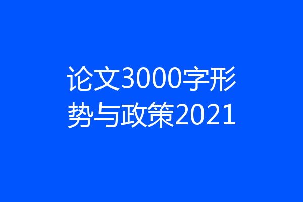 论文3000字形势与政策2021