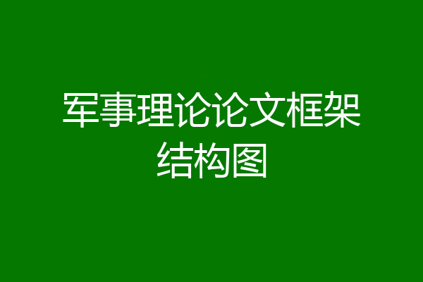 军事理论论文框架结构图