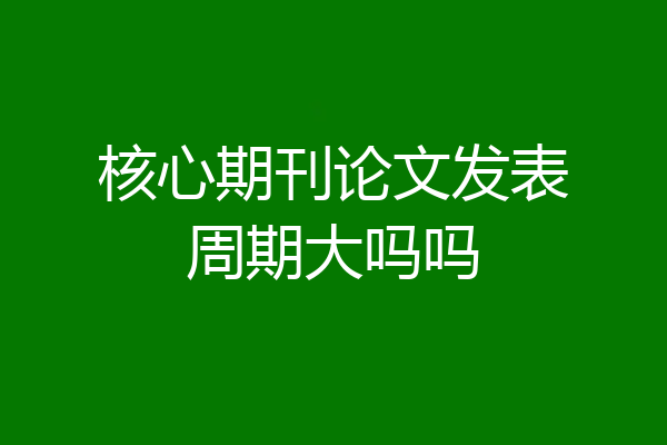 核心期刊论文发表周期大吗吗