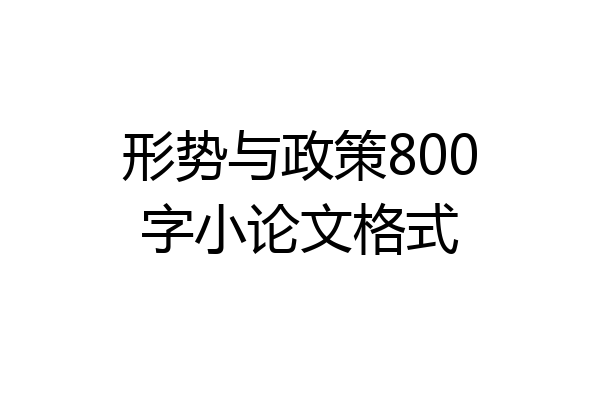 形势与政策800字小论文格式