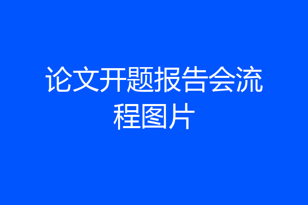 论文开题报告会流程图片