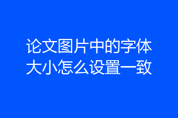 论文图片中的字体大小怎么设置一致