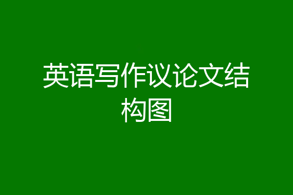 英语写作议论文结构图