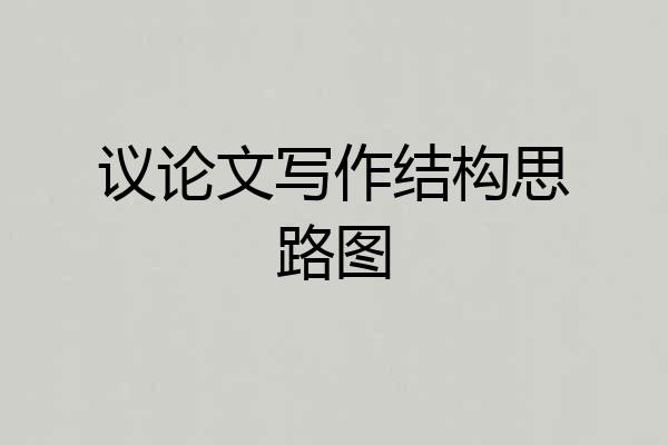 议论文写作结构思路图