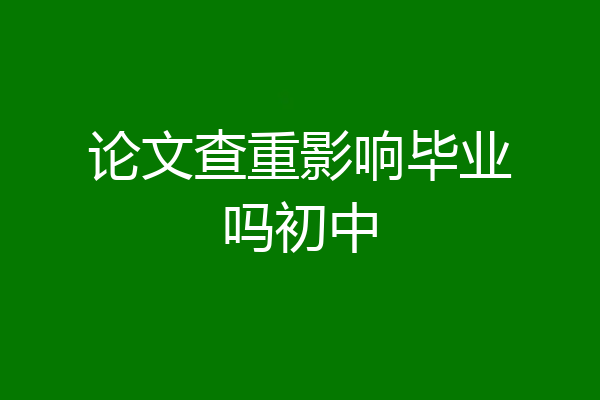 论文查重影响毕业吗初中