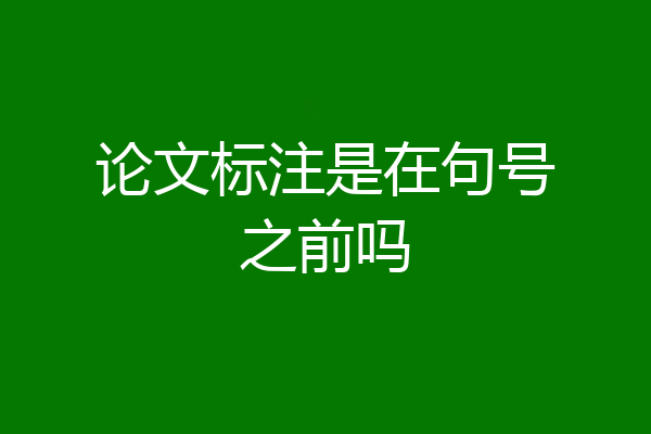 论文标注是在句号之前吗