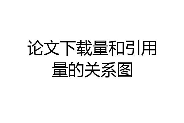 论文下载量和引用量的关系图