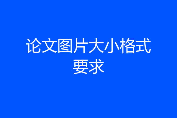 论文图片大小格式要求