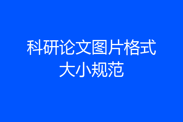 科研论文图片格式大小规范