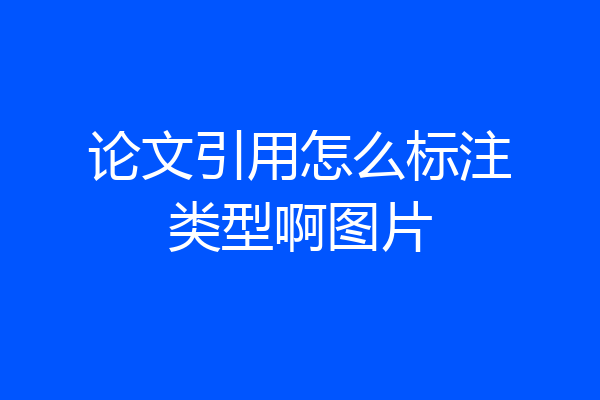 论文引用怎么标注类型啊图片