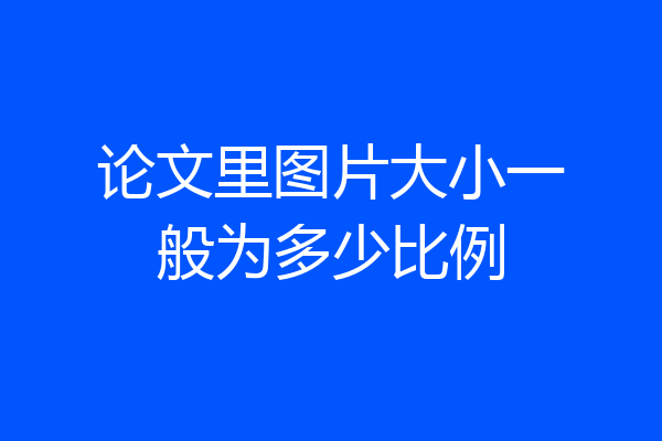 论文里图片大小一般为多少比例