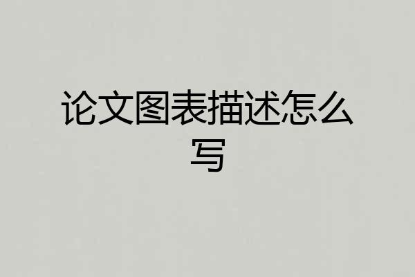 论文图表描述怎么写