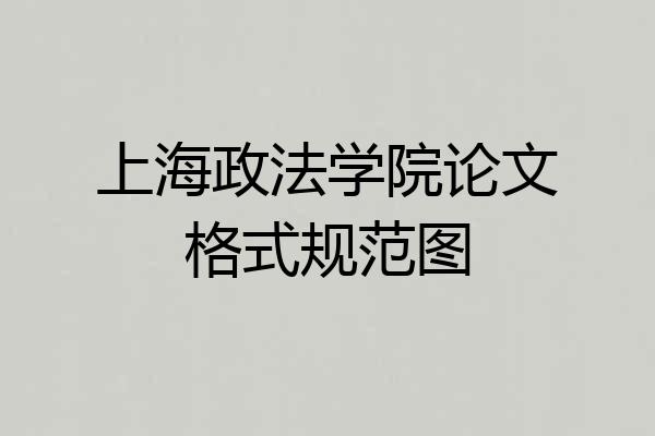 上海政法学院论文格式规范图