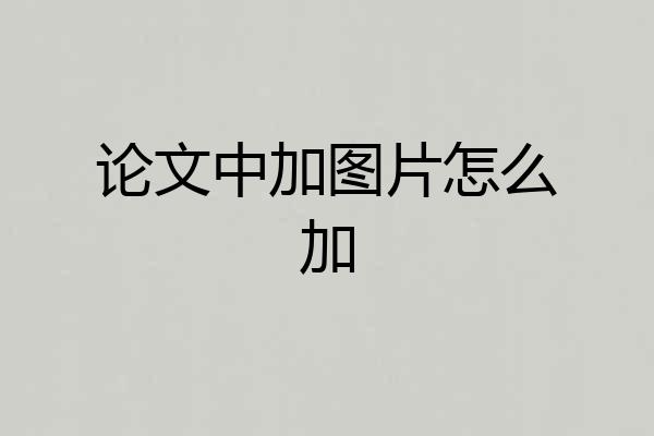 论文中加图片怎么加