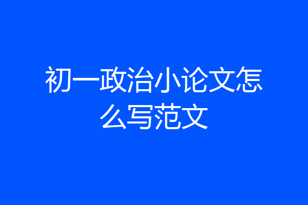 初一政治小论文怎么写范文