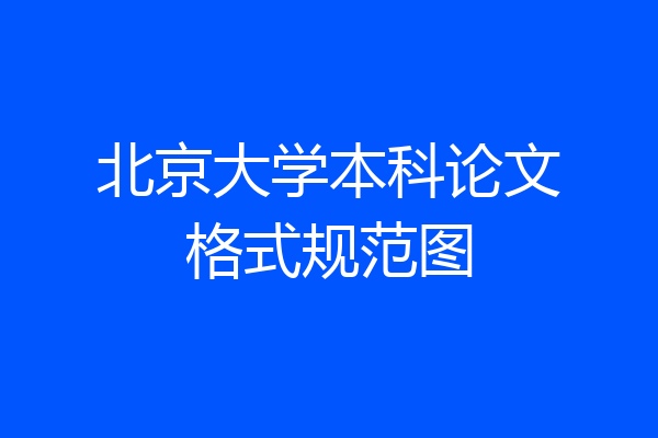 北京大学本科论文格式规范图