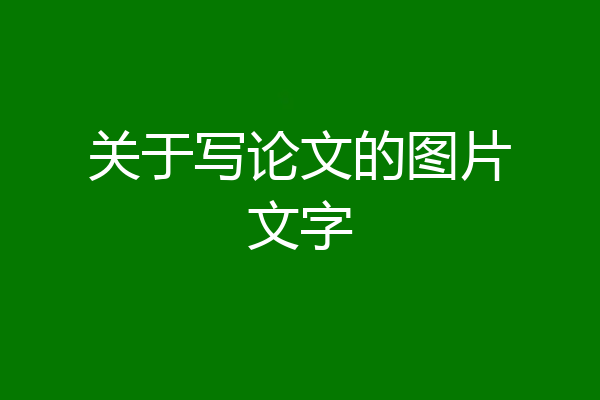 关于写论文的图片文字