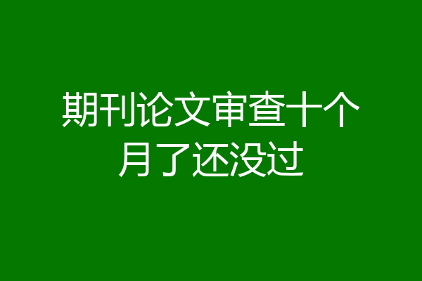 期刊论文审查十个月了还没过
