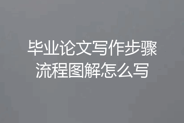 毕业论文写作步骤流程图解怎么写