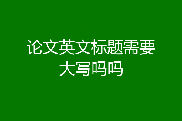 论文英文标题需要大写吗吗