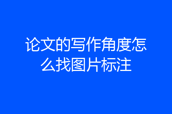 论文的写作角度怎么找图片标注