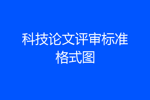 科技论文评审标准格式图