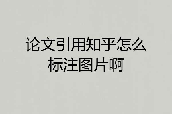 论文引用知乎怎么标注图片啊