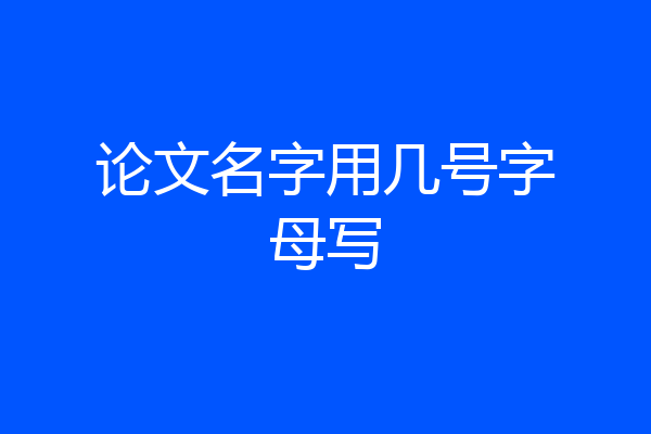 论文名字用几号字母写