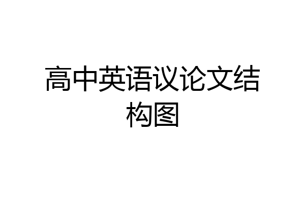 高中英语议论文结构图