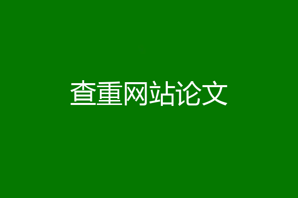 查重网站论文