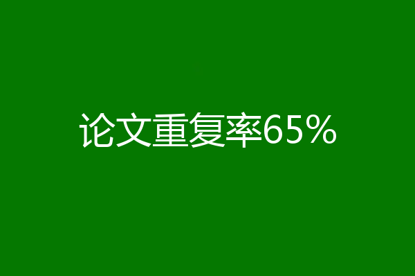 论文重复率65%