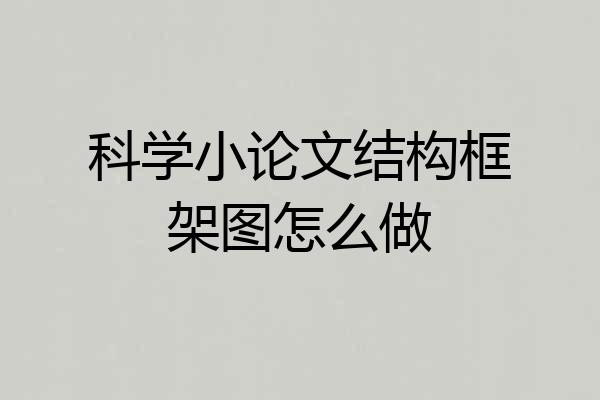 科学小论文结构框架图怎么做