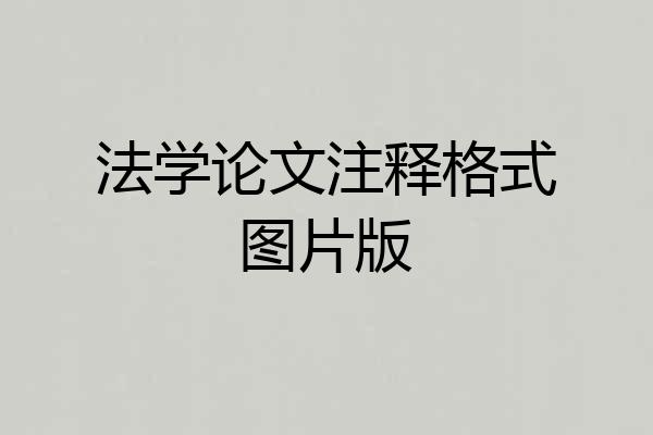法学论文注释格式图片版