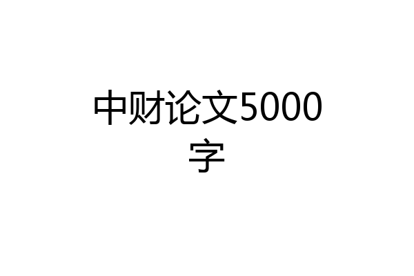 中财论文5000字