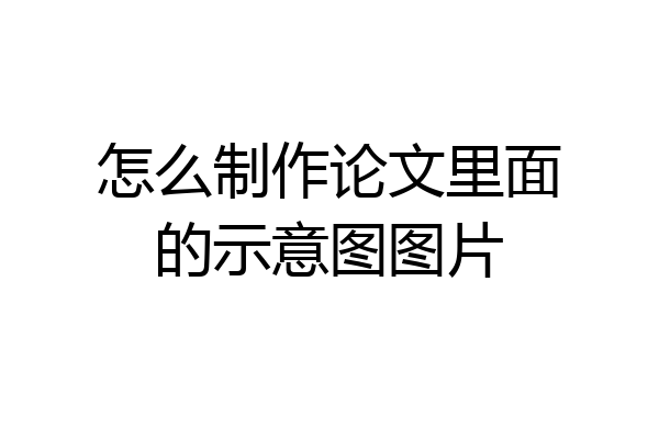 怎么制作论文里面的示意图图片