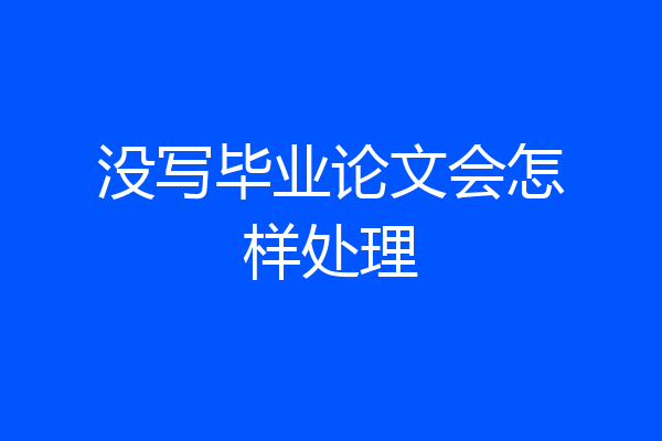 没写毕业论文会怎样处理