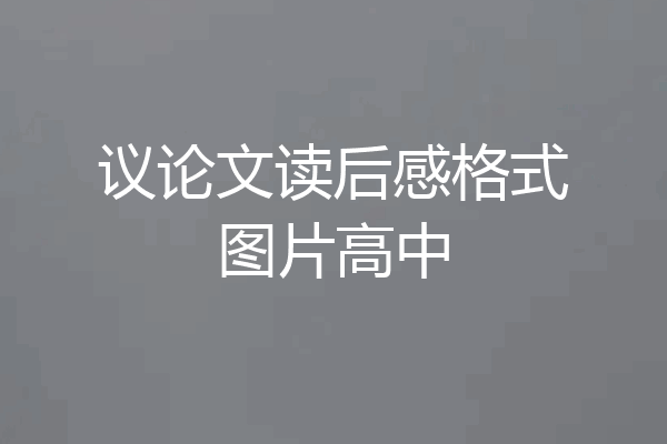 议论文读后感格式图片高中
